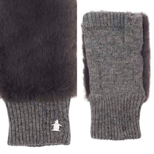 Munsingwear マンシングウェア ゴルフウェア レディース フェイクファー＆ニットコンビハンドウォーマー 防寒アイテム 保温 mg5fgv50l