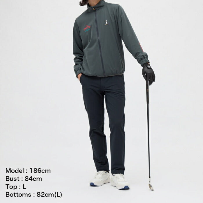 Munsingwear マンシングウェア ゴルフウェア メンズ 防風ストレッチパンツ スタンダードシルエット 裏面起毛 MG5FLP81M