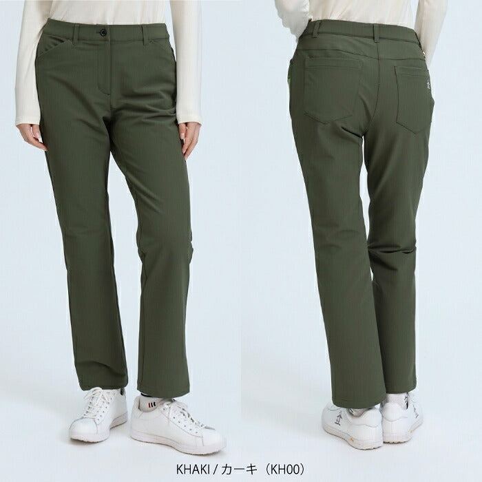 Munsingwear マンシングウェア ゴルフウェア レディース 防風ストレッチパンツ ロング 裏起毛 ウエスト後ろインゴム仕様 Dカン付き mg6flp39l