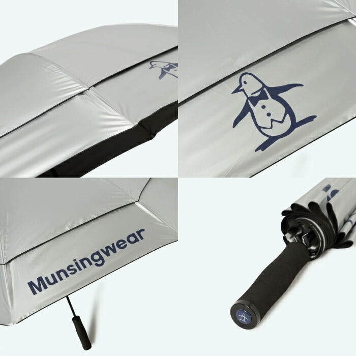 Munsingwear マンシングウェア ゴルフ メンズ レディース ダブルキャノピー長傘 日傘 雨傘 高い耐水圧性能 紫外線遮蔽率99.99% 遮光率99.99% 優れた遮熱効果 全天候型アンブレラ mg6saz67u