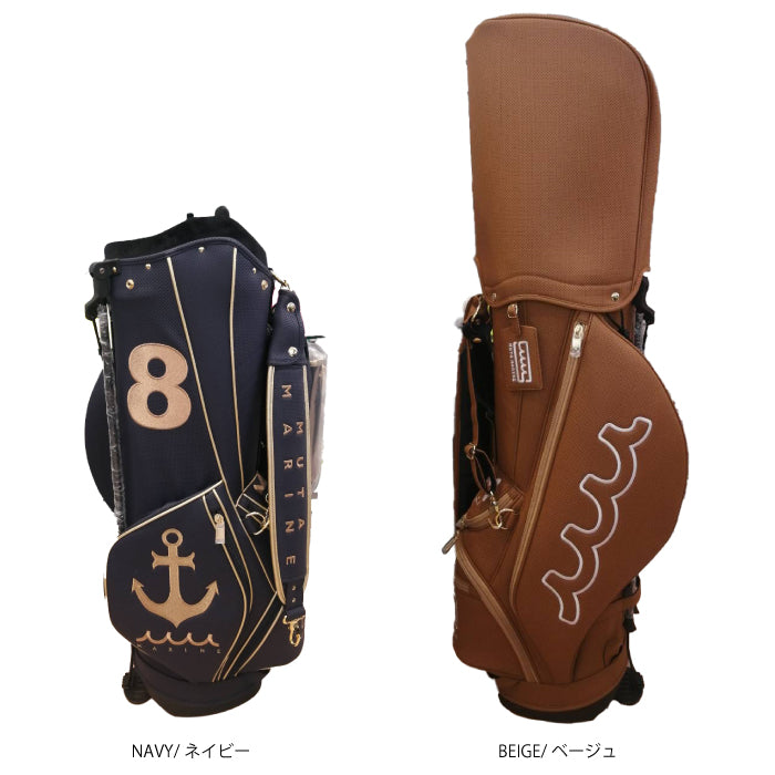 【送料無料】muta MARINE GOLF ムータマリンゴルフ メンズ レディース CONTINUA パンチングエシカルレザー スタンドキャディバッグ MGAD-749097