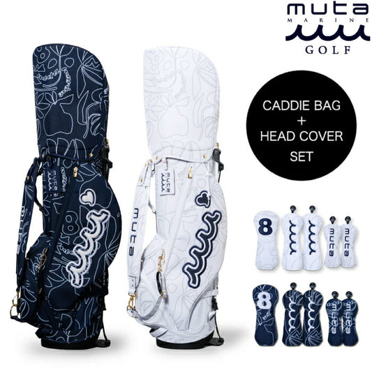 muta MARINE GOLF ムータマリンゴルフ メンズ レディース スタンドキャディバッグ＆ヘッドカバーセット フローラル MGAD-749110