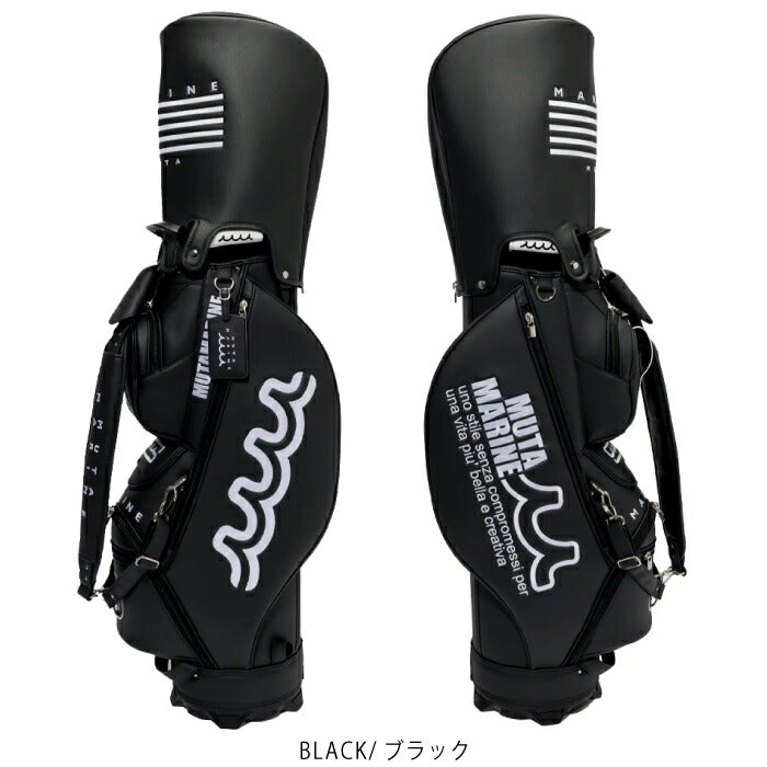 muta MARINE GOLF ムータマリンゴルフ メンズ レディース 自立式キャディバッグ＆ヘッドカバーセット CONTINUA エシカルレザー 防汚性 耐久性 重厚感 シンプル・ベーシックデザイン mgad-749119