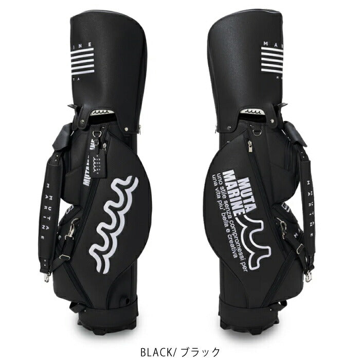 muta MARINE GOLF ムータマリンゴルフ メンズ レディース キャディバッグ＆ヘッドカバーセット　カートバッグ　自立式 CONTINUA エシカルレザー 高い耐久性 洗練された雰囲気 重厚感 オープンポケット有 mgad-749120