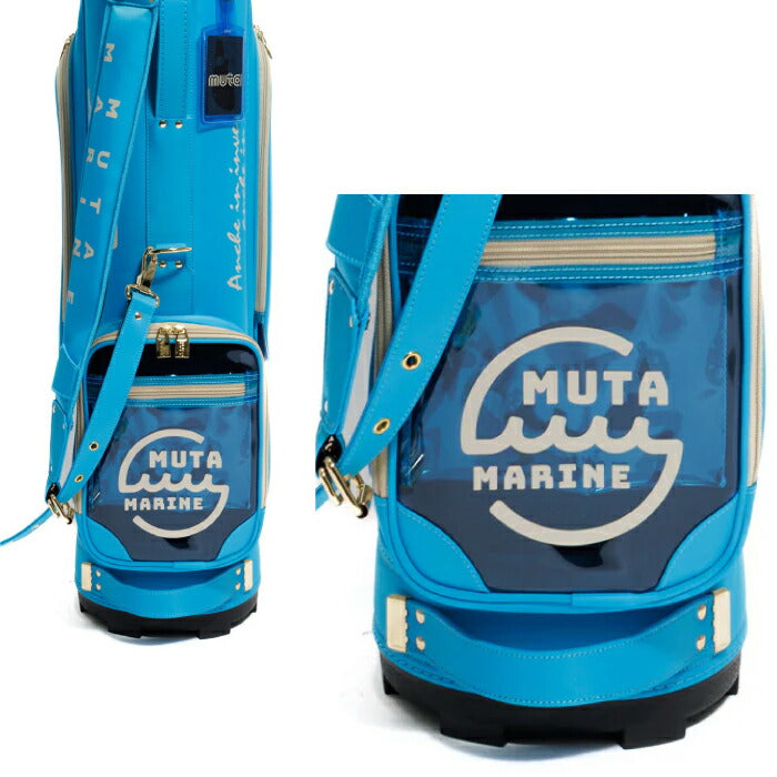 muta MARINE GOLF ムータマリンゴルフ メンズ レディース 自立式キャディバッグ＆ヘッドカバーセット クリア 軽量 タフ 口枠6分割 mgad-749122
