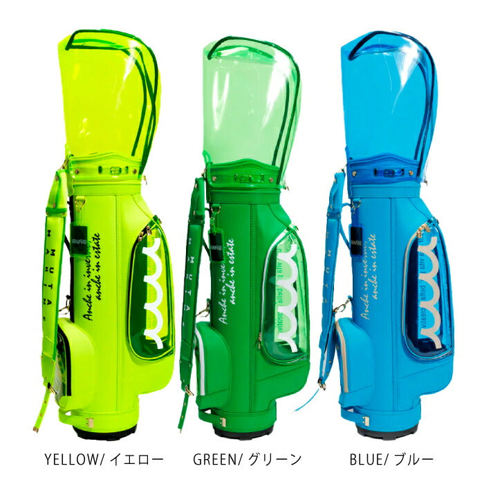 muta MARINE GOLF ムータマリンゴルフ メンズ レディース 自立式キャディバッグ＆ヘッドカバーセット クリア 軽量 タフ 口枠6分割 mgad-749122