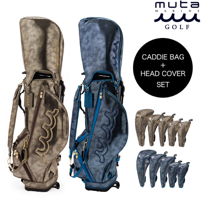 muta MARINE GOLF ムータマリンゴルフ メンズ レディース メタリックキャディバッグ＆ヘッドカバーセット mgad-749129
