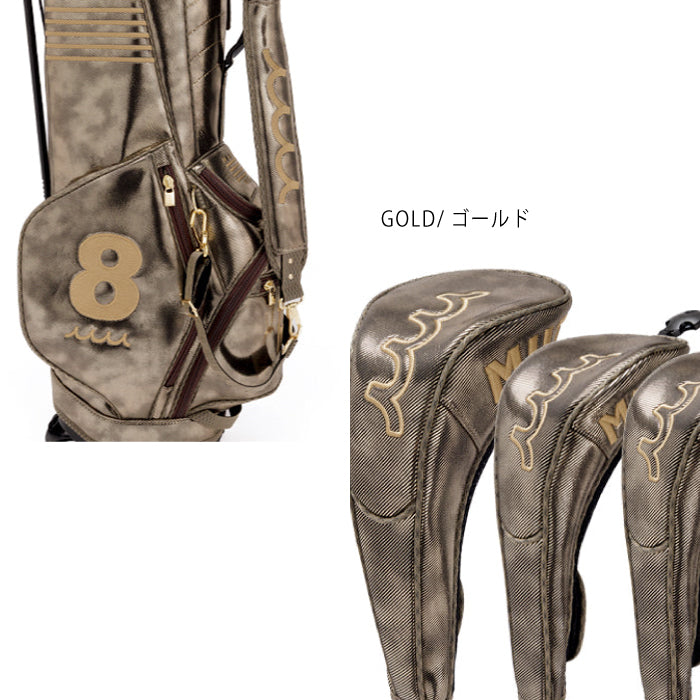 muta MARINE GOLF ムータマリンゴルフ メンズ レディース メタリックキャディバッグ＆ヘッドカバーセット mgad-749129