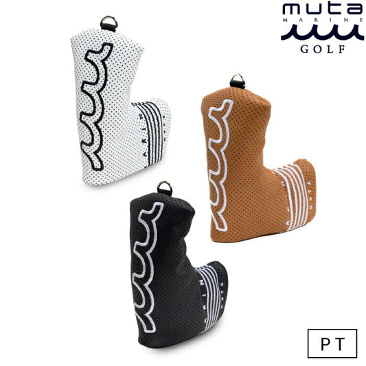 muta MARINE GOLF ムータマリンゴルフ ゴルフウェア メンズ レディース CONTINUA パンチングエシカルレザー ピン型 パターカバー クッション性 耐久性 MGAD-750167