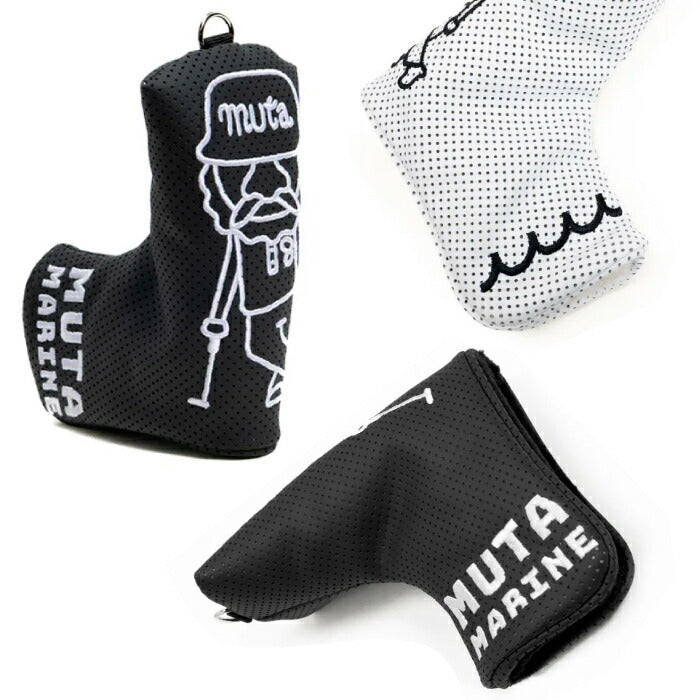 muta MARINE GOLF ムータマリンゴルフ ゴルフウェア メンズ レディース CONTINUA パンチングエシカルレザー ピン型 パターカバー クッション性 耐久性 MGAD-750167