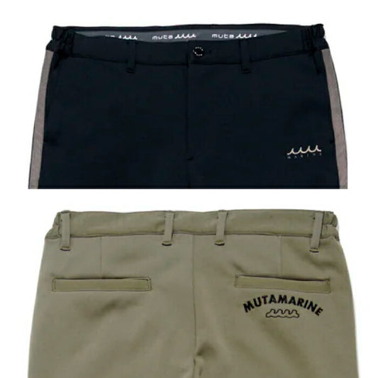 muta MARINE GOLF ムータマリンゴルフ ゴルフウェア メンズ サイドライン ダンボールニットスラックス シャーリング仕様 MGJC-444345