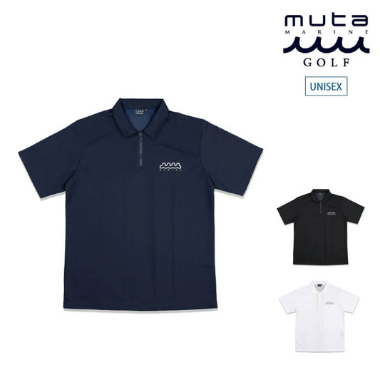muta MARINE GOLF ムータマリンゴルフ メンズ レディース ゴルフウェア ハーフジップ ポロシャツ [全3色] MGJC-446343