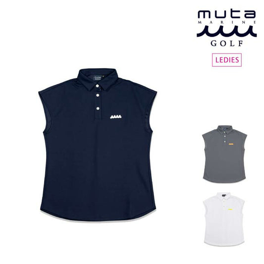 muta MARINE GOLF ムータマリンゴルフ レディース ゴルフウェア カノコ フレンチスリーブ ポロシャツ [全3色] セットアップ対応 MGJC-446345