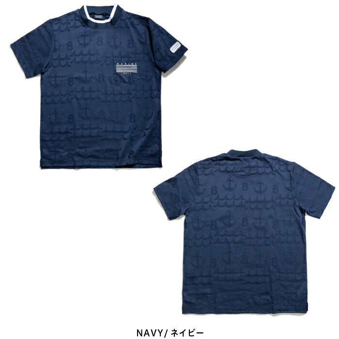 muta MARINE GOLF ムータマリンゴルフ ゴルフウェア メンズ リンクスジャガード モックネックシャツ セットアップ対応 mgjc-446399