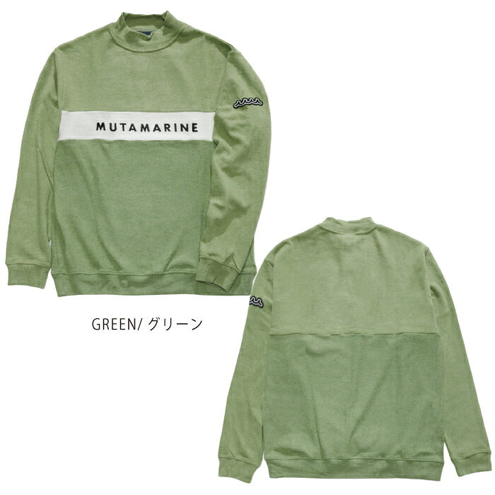 muta MARINE GOLF ムータマリンゴルフ ゴルフウェア メンズ ライトニット モックネックプルオーバー 長袖 発熱素材 伸縮性 mgjc-446894
