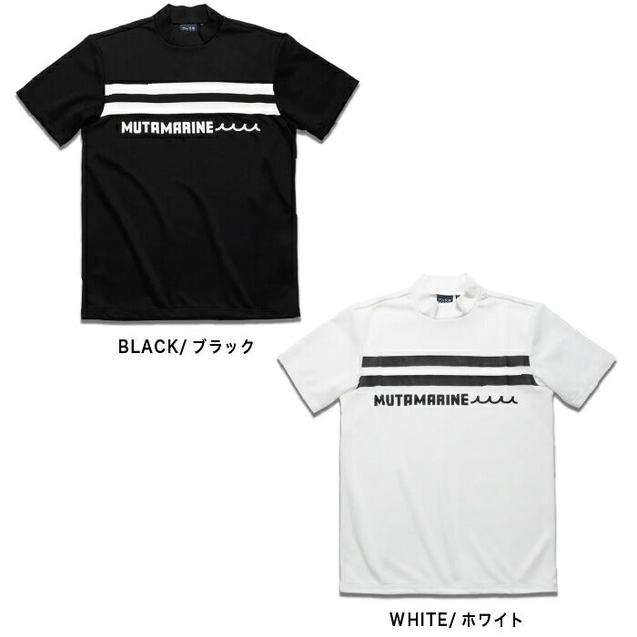 muta MARINE GOLF ムータマリンゴルフ ゴルフウェア メンズ REAMIDEメッシュ モックネックシャツ 半袖シャツ 通気性 速乾性 サスティナブル素材 mgmk-446802