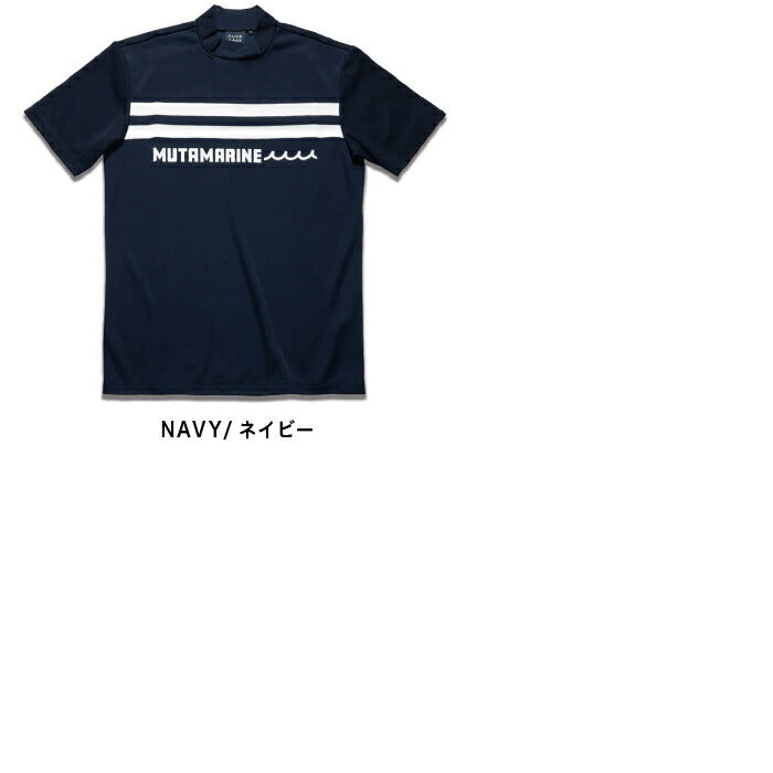 muta MARINE GOLF ムータマリンゴルフ ゴルフウェア メンズ REAMIDEメッシュ モックネックシャツ 半袖シャツ 通気性 速乾性 サスティナブル素材 mgmk-446802