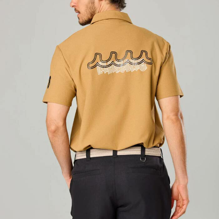 muta MARINE GOLF ムータマリンゴルフ ゴルフウェア メンズ レディース ブリスターニットジャガード ポロシャツ 4WAYストレッチ 抗菌機能 UVカット mgmk-446803