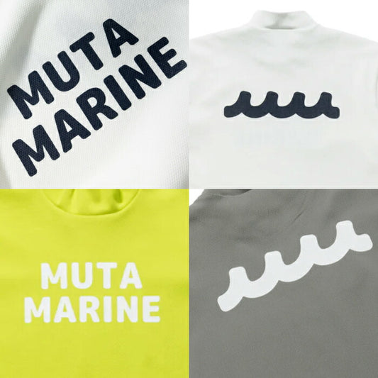 muta MARINE GOLF ムータマリンゴルフ ゴルフウェア メンズ レディース ポップコーンニット モックネックシャツ 半袖シャツ レギュラーフィット 吸水速乾 遮熱効果 UVカット mgmk-446807