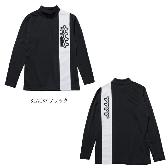 muta MARINE GOLF ムータマリンゴルフ ゴルフウェア メンズ KARUISHI モックネックプルオーバー 長袖シャツ ニット素材 裏起毛 mgmk-446882