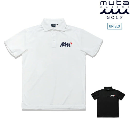 muta MARINE GOLF ムータマリンゴルフ ゴルフウェア メンズ レデイース ユニセックス MARINE HEART ポロシャツ 半袖シャツ ドライシャツ 通気性 速乾性 ドライタッチ 普段使い 爽やか MGMP-446804