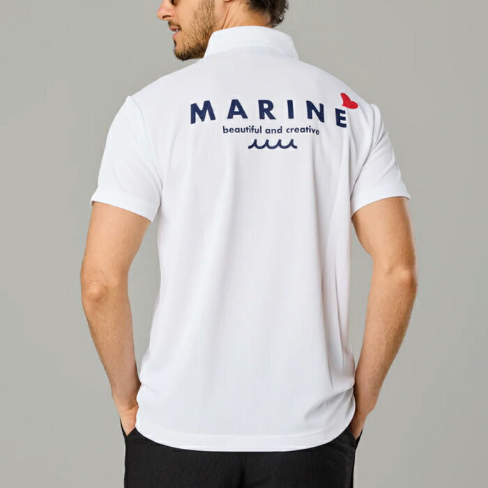 muta MARINE GOLF ムータマリンゴルフ ゴルフウェア メンズ レデイース ユニセックス MARINE HEART ポロシャツ 半袖シャツ ドライシャツ 通気性 速乾性 ドライタッチ 普段使い 爽やか MGMP-446804