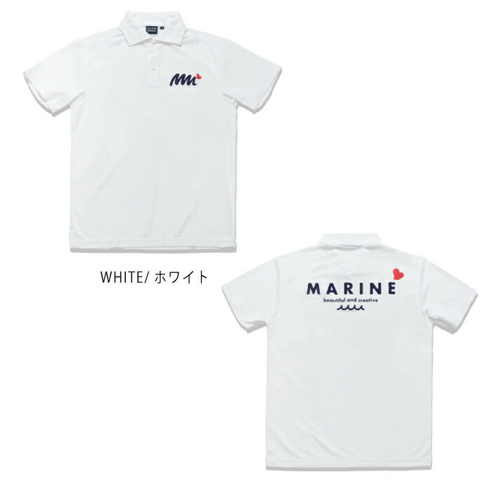 muta MARINE GOLF ムータマリンゴルフ ゴルフウェア メンズ レデイース ユニセックス MARINE HEART ポロシャツ 半袖シャツ ドライシャツ 通気性 速乾性 ドライタッチ 普段使い 爽やか MGMP-446804