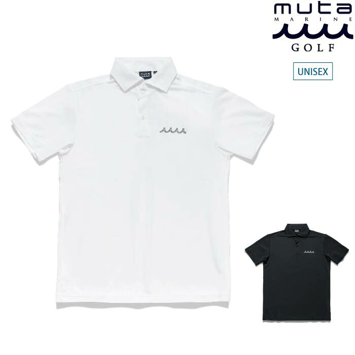 muta MARINE GOLF ムータマリンゴルフ ゴルフウェア メンズ GLITTER WAVE ポロシャツ 半袖 速乾性 ドライタッチ レギュラーフィット mgmp-446806