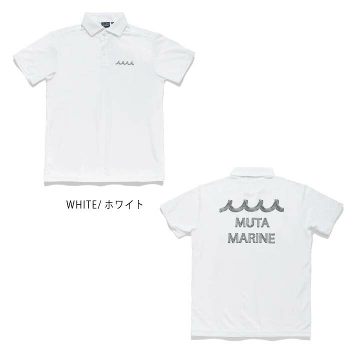 muta MARINE GOLF ムータマリンゴルフ ゴルフウェア メンズ GLITTER WAVE ポロシャツ 半袖 速乾性 ドライタッチ レギュラーフィット mgmp-446806