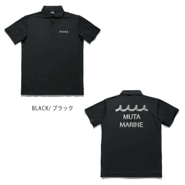 muta MARINE GOLF ムータマリンゴルフ ゴルフウェア メンズ GLITTER WAVE ポロシャツ 半袖 速乾性 ドライタッチ レギュラーフィット mgmp-446806