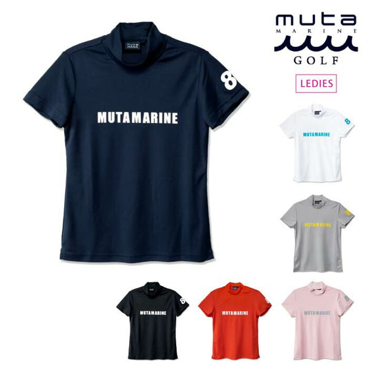 muta MARINE GOLF ムータマリンゴルフ レディース ゴルフウェア 半袖 モックネックシャツ (WOMAN) MGSG-230742
