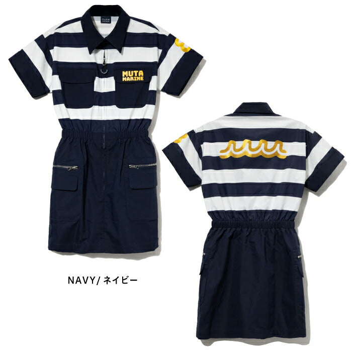 muta MARINE GOLF ムータマリンゴルフ ゴルフウェア レディース カーゴワンピース 2WAYストレッチ ウエストゴム mgsg-240737