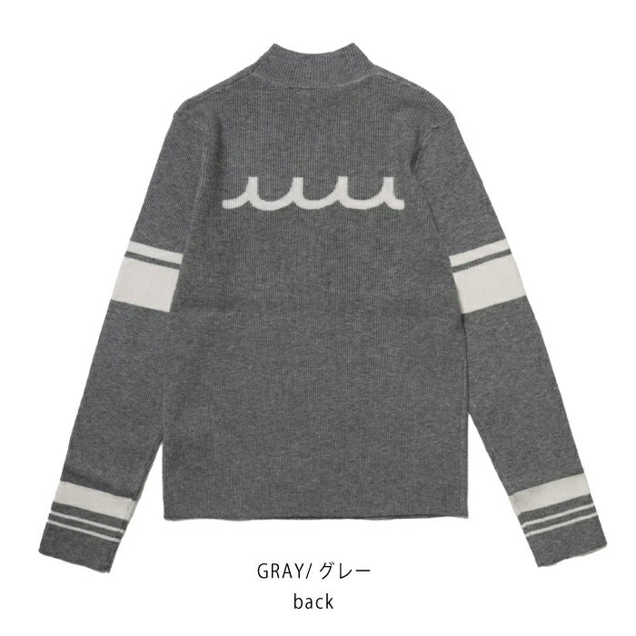 muta MARINE GOLF ムータマリンゴルフ ゴルフウェア レディース モックネック ラインリブニット スポーティー ストレッチ性 MGSG-241230