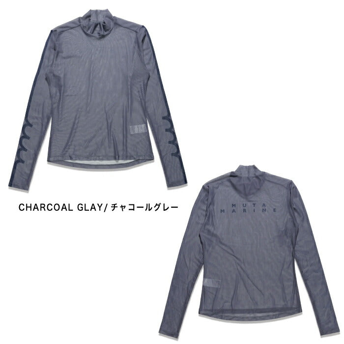 muta MARINE GOLF ムータマリンゴルフ ゴルフウェア レデイース シアー モックネックシャツ 上品 シアーメッシュ 軽量 通気性 速乾性 インナー使い レイヤード使い 重ね着 MGSG-250514
