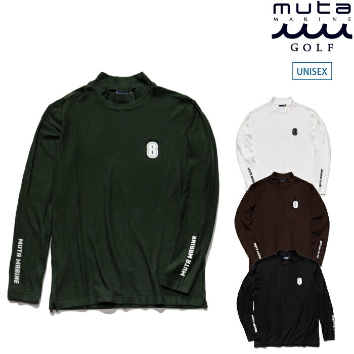 muta MARINE GOLF ムータマリンゴルフ ゴルフウェア メンズ レディース UNISEX スムースタッチ モックネックシャツ 長袖 なめらかな肌触り しなやかな伸縮性 mgsg-251237