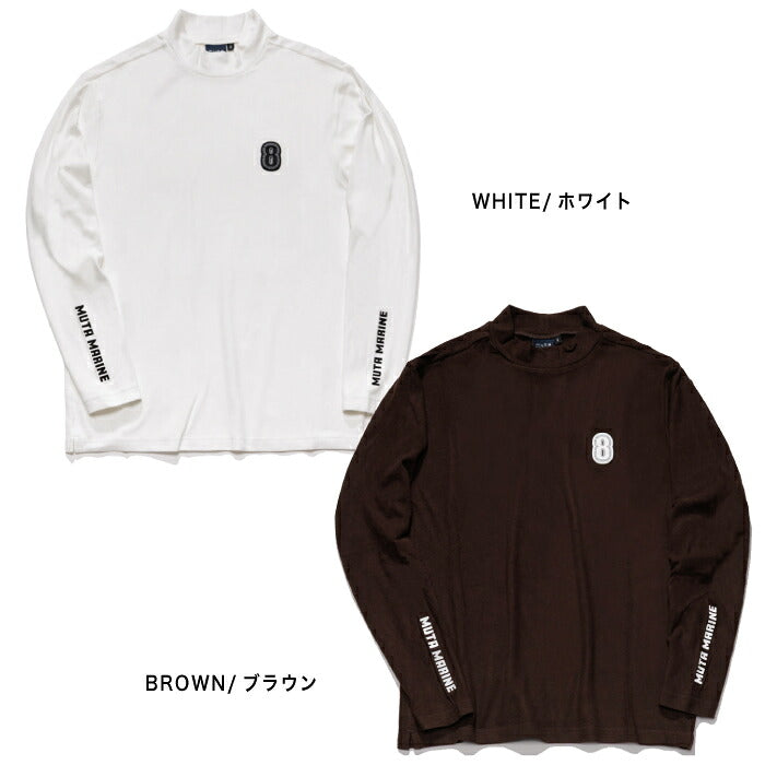 muta MARINE GOLF ムータマリンゴルフ ゴルフウェア メンズ レディース UNISEX スムースタッチ モックネックシャツ 長袖 なめらかな肌触り しなやかな伸縮性 mgsg-251237