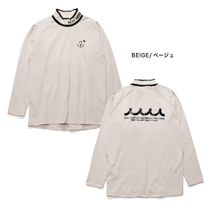 muta MARINE GOLF ムータマリンゴルフ ゴルフウェア メンズ レディース UNISEX ウォームジャージ モックネックプルオーバー 長袖シャツ 2WAYストレッチ 裏起毛 mgsg-251238
