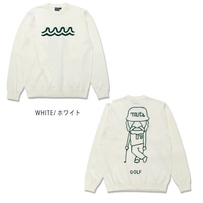 muta MARINE GOLF ムータマリンゴルフ ゴルフウェア メンズ コットン クルーネックセーター ジェントル mgsk-446796