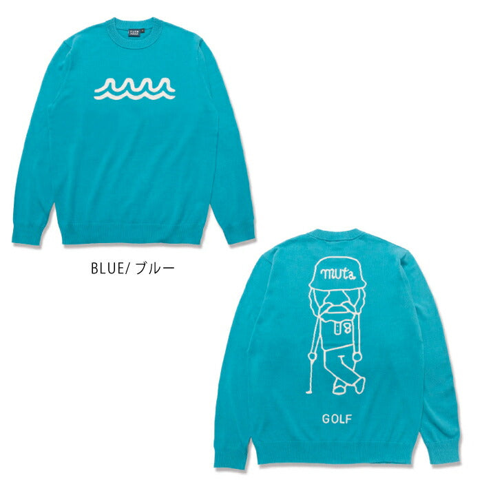 muta MARINE GOLF ムータマリンゴルフ ゴルフウェア メンズ コットン クルーネックセーター ジェントル mgsk-446796