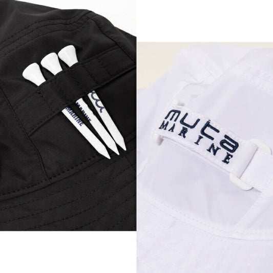 muta MARINE GOLF ムータマリンゴルフ ゴルフウェア メンズ レディース UNISEX ティーホルダー バケットハット サイズ調整可能 ティー3本付属 (ホワイト) MGST-624054