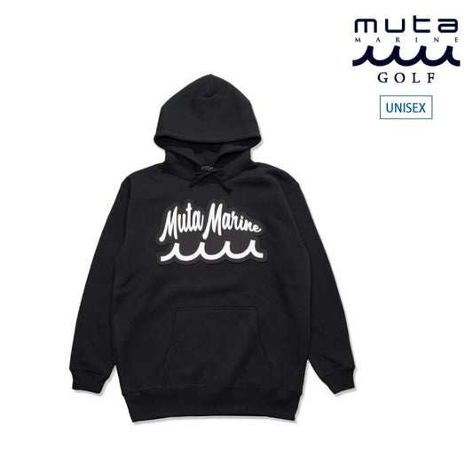 muta MARINE GOLF ムータマリンゴルフ メンズ レディース 裏起毛 スウェットパーカー ACANTHUS x muta MARINE Script Logo Hooded Sweatshirts MMAC-MA2432