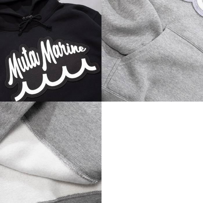 muta MARINE GOLF ムータマリンゴルフ メンズ レディース 裏起毛 スウェットパーカー ACANTHUS x muta MARINE Script Logo Hooded Sweatshirts MMAC-MA2432