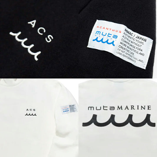 muta MARINE GOLF ムータマリンゴルフ ゴルフウェア メンズ ACANTHUS × muta MARINE Mockneck Sweatshirts [全2色] 国産起毛裏毛 保温性 モックネックスウェット 上品 コラボ MMAC-MA2535