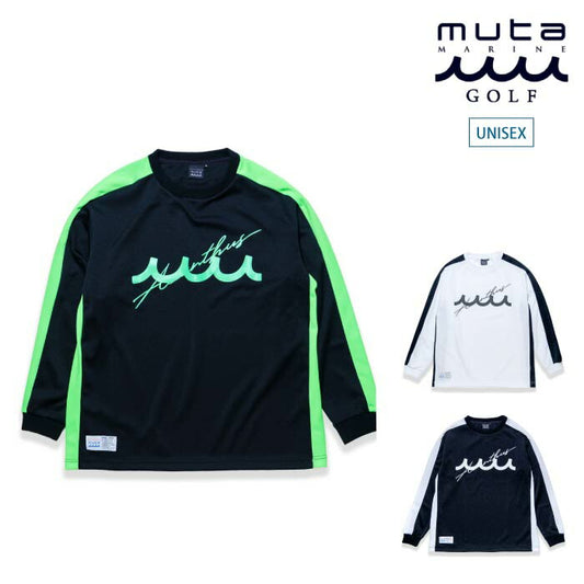 muta MARINE GOLF ムータマリンゴルフ メンズ レディース 長袖シャツ ACANTHUS × muta MARINE Soccer Jersey Top ストレッチ リラックスシルエット MMAC-MA2538
