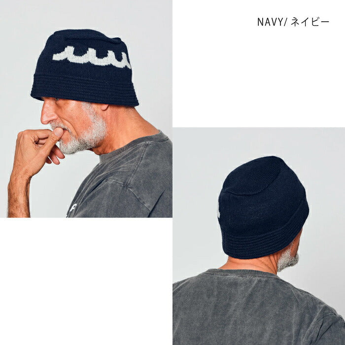 muta MARINE GOLF ムータマリンゴルフ   ゴルフウェア メンズ レディース ACANTHUS × muta MARINE Logo Knit Bucket Hat ニット バケットハット 日本製 MMAC-MA2543