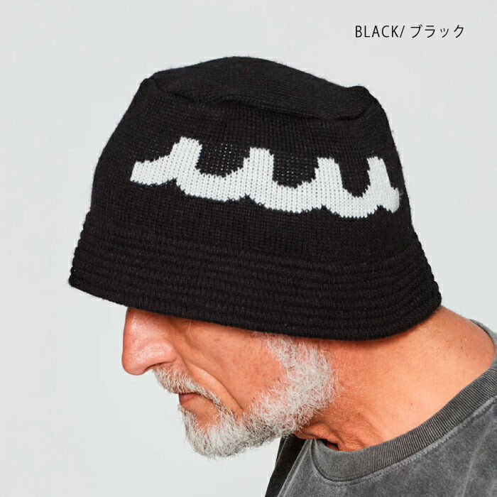 muta MARINE GOLF ムータマリンゴルフ   ゴルフウェア メンズ レディース ACANTHUS × muta MARINE Logo Knit Bucket Hat ニット バケットハット 日本製 MMAC-MA2543