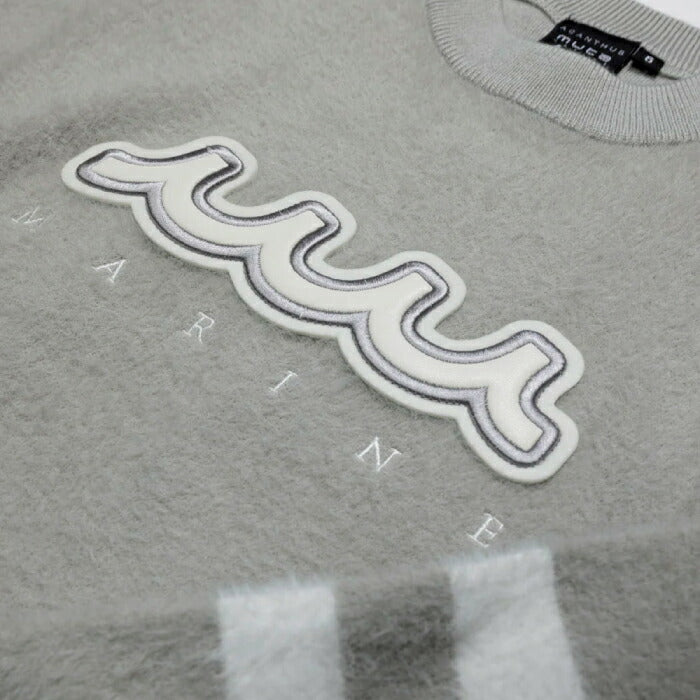 muta MARINE GOLF ムータマリンゴルフ ゴルフウェア メンズ ACANTHUS × muta MARINE Fur Knit Crewneck クルーネックニット ファー素材 ラグジュアリー感 MMAC-MA2544