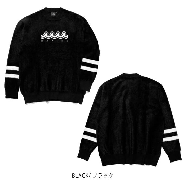 muta MARINE GOLF ムータマリンゴルフ ゴルフウェア メンズ ACANTHUS × muta MARINE Fur Knit Crewneck クルーネックニット ファー素材 ラグジュアリー感 MMAC-MA2544