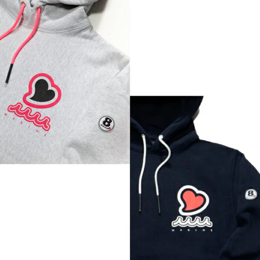 muta MARINE GOLF ムータマリンゴルフ ゴルフウェア ACANTHUS × muta MARINE Sweet Logo Hooded Sweatshirts プルオーバーパーカー ヘビーウェイトスウェット MMAC-MA2545