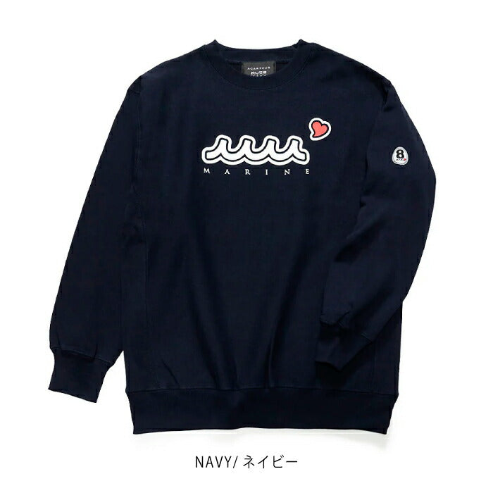 muta MARINE GOLF ムータマリンゴルフ ゴルフウェア メンズ ACANTHUS × muta MARINE Sweet Logo Crewneck Sweatshirts プルオーバーパーカー ヘビーウェイトスウェット MMAC-MA2546